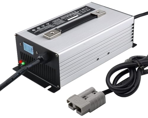 HYDTGZ Silber, 1500 W Batterieladegeräte 36 V 30 A Gabelstapler Batterieladegerät 175 A Anderson Ausgangsanschlüsse mit LCD Display