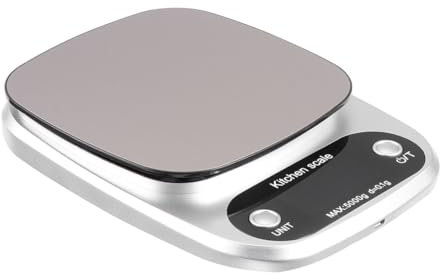 SHOWERORO Báscula Digital De Cocina Acero Inoxidable Precisión Lcd Herramienta De Medición Digital Portátil