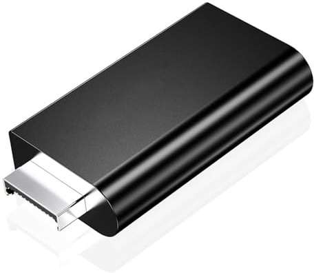 Lunpog Convertisseur PS2 vers HDMI, PS2 vers HDMI, convertisseur PS2 vers HDMI avec prise casque audio et câble HDMI, pour moniteur PS2 HDTV HDMI (1 pièce)