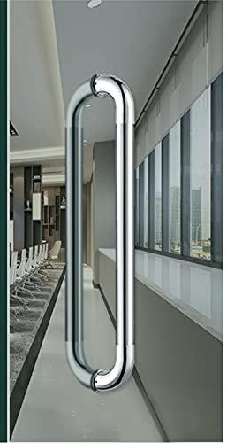 MYRDBT Poignée de Porte de Douche, Poignée de Porte en Verre à Finition polie complète | Barre Porte-Serviettes pour Cabine de Douche | Bouton de Porte de Grange Tubulaire