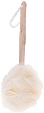 GALPADA Long Handle Exfoliating Loofah Mesh Brush for Bath Shower for All Ages Easily Cleans Hard to Reach Areas for Travel Present Giving