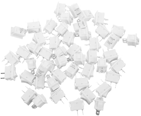 TOPBATHY 50 Pezzi Interruttori A Bilanciere Interruttore A Levetta Momentaneo Interruttore Elettrico Marino Interruttore A Bilanciere Automobilistico Mini Piccolo Pulsante A Levetta Auto