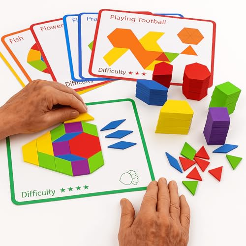 ECROUATY Attività di demenza per anziani, gioco di puzzle in legno per adulti anziani, giochi di memoria per anziani con demenza, prodotti per l'Alzheimer, regalo colorato per terapia cognitiva visiva