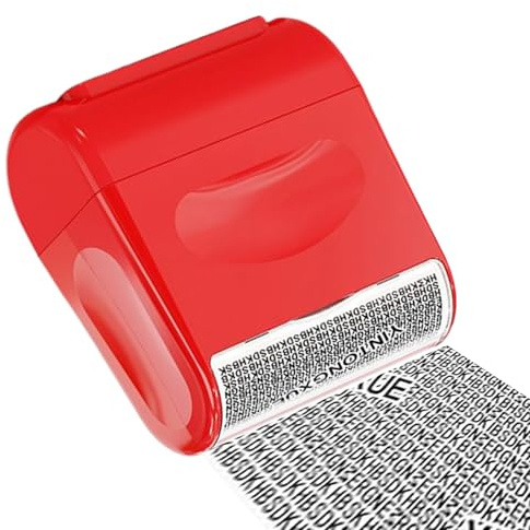 Security Stamp Roller Address Blocker Roller Stamp | Blocker Guard Privacy Data Information for Letter Business Documents Draft Accounting Office Label