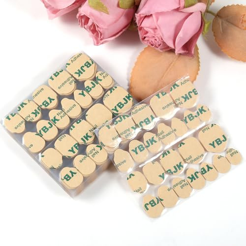 25 Blatt Nagelkleber Aufkleber 600 Stück Transparent Klebe-Nagel-Tabs für künstliche Nägel, doppelseitig, wasserfest, stark, für Maniküre
