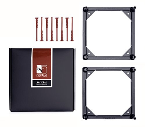 Noctua NA-SFMA1, 140 auf 120mm Lüfter Adapterrahmen für Wasserkühlungs-Radiatoren (2 Stück, Schwarz)