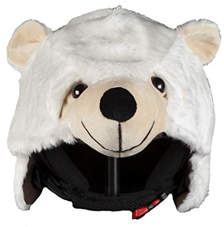 Hoxyheads Polarbär Polar Bear Skihelmüberzug für Kinder, Skifahrer, Einheitsgröße, Weiß, Kunststoff, Polyester
