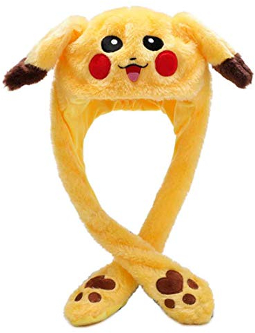 Yixda Lustige Tiermütze Warm Plüsch Mütze Paws Ohren Wintermütze Hut (Gelb)