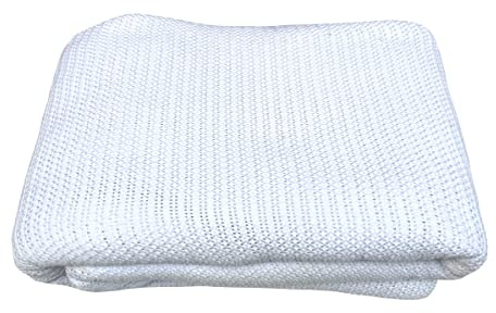 Family Bedding Coperta in cotone color crema – king size | reversibile leggera coperta termica | morbido design tradizionale (230 x 260 cm)