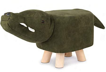 Kids NOXXIEZ Kinderhocker Kinderstuhl Tiere Dino Elefant Hund Kinderzimmer (Krokodil)