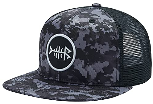 Bassdash Flache Trucker Cap Verstellbar Snapback Cap Baseballkappen Mesh Rückseite für Herren Damen Angeln Jagd