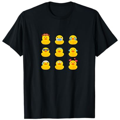 Pato chirrido de goma pato | Nueve patos de baño | Rubber Ducks Camiseta