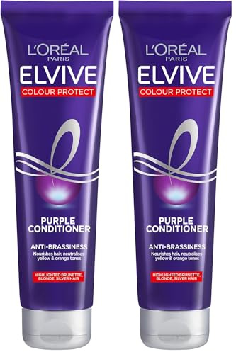 L'Oreal Elvive Colour Protect Purple Conditioner, 150 ml (Pack of 2)