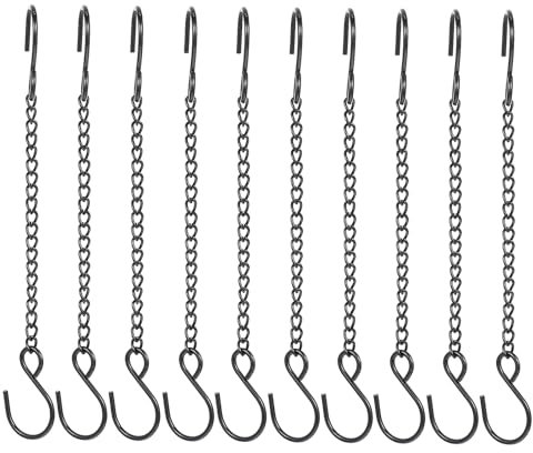 10PCS Adjustable Picture Hanging Wire with Hooks,6.69Inch Hanging Chains with Clip Stainless Steel Wire Rope for Pictures Frame Mirror Lanterns Planter