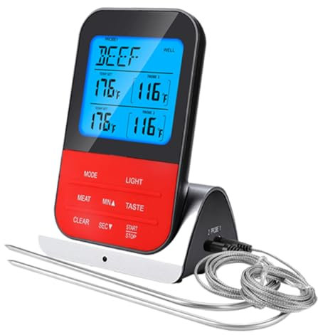 TOPBATHY Termometro Per Wireless Monitoraggio Precisione Per Al Bbq e Compatibile Display Lcd Per e Alimenti