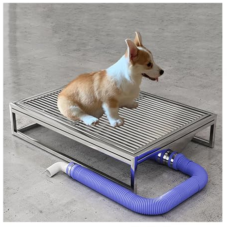 NJDQFA Hundeklo Für Zuhause,Edelstahl Welpentoilette Trainingsunterlage,Einfaches Waschen Hundetoilette Mit Tablett,80 * 50cm