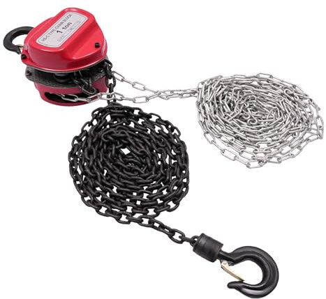 Hebelzug Kettenzug Handseilwinde 1T Tragkraft Handkettenzug 4m Kettenlänge für einfaches Lastenheben Rot