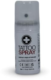 TATTOO SPRAY 32.5ml | Contact-Free Aftercare; Breathable Protective Barrier. Supports the Skin's Natural Healing Process. QMS Certified to ISO 13485 Registered Class 1 Medical Device
