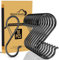 WHITECLOUDZ 10Pack Heavy Duty S Hooks for Hanging with Safety Buckle, Wall HangingHooks, Heavy Duty Hook with Safety Clip for Kitchen Utensils, Clothes, Ceiling Hook for Hanging Plants (9.2cm)
