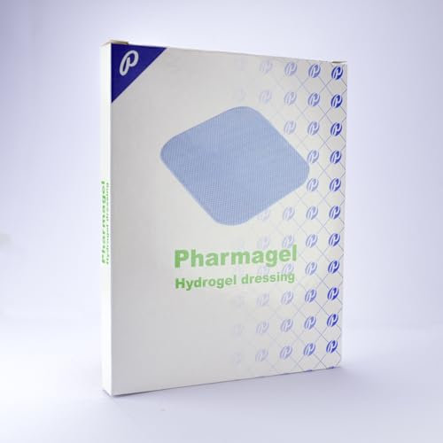 Pharmagel Hydrogel Wound Dressing Pads, Wound Management, Suitable for Various Wound Types, Including Pressure sores, Leg ulcers, and Minor Burns, Pack of 5