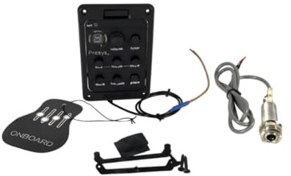 Dickly EQ-Equalizer, Preamp-Tuner-System, für Akustikgitarre, Ersatzteil, DIY-Teile, Gitarren-Tonabnehmer, Tonabnehmersystem für 201