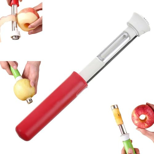 2 in 1 Corer Remover,2 in 1 Apple Corer and Peeler,Apple Peeler Apple Corer Remover,Multifunctional Corer Remover and Peeler,Fruit Core Extractor Tool ,Kitchen Gadget for Fruit and Vegetable