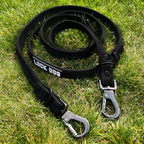 bissfeste Hundeleine mit klick Karabiner schnittfest bisssicher Leinenbeisser Alltagsleine 2 Meter Karabiner
