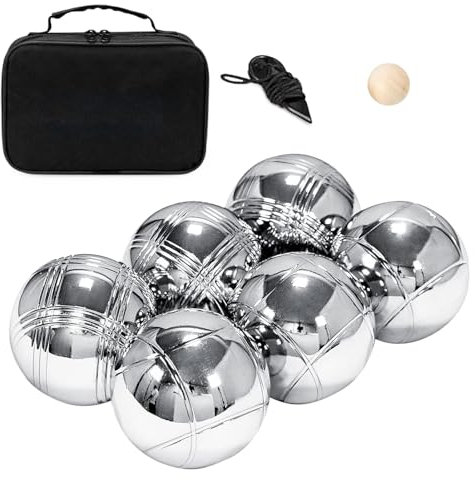 Generisch Metall-Boccia-Kugel-Set, Petanque-Kugeln | Outdoor Metall Boule-Kugel - Komplettset Outdoor-Freizeitspiele für Picknick im Freien, Strandurlaub und Familiengarten