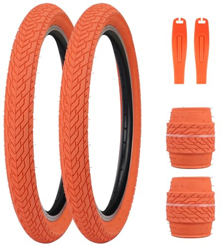 ZUKKA Juego de 2 neumáticos de bicicleta de 20 x 2,35 pulgadas, plegables, 30 TPI, abrigo de bicicleta 60-406, repuesto para bicicleta de montaña, BMX Freestyle Kids Bike Cruiser, bicicleta plegable,