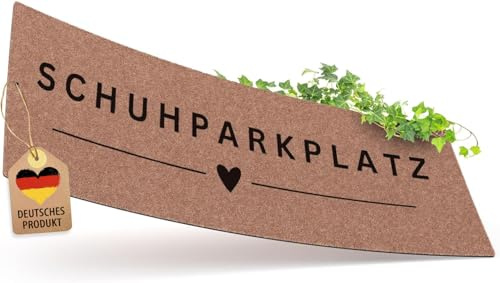 ElbFuchs Schuhparkplatz Fußmatte 100x35cm Beige I Waschbare & rutschfeste Indoor-Schuhmatte & Abtropfmatte I Ideal als Schuhunterlage & Schuhablage I Schmutzfangmatte für Flur & Eingang