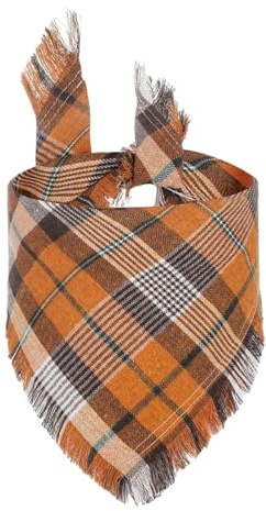 Rutig hundhalsduk, rutig bandana, andningsbar hundhalsduk, rutig husdjurssjal, dekorativ hundhalsduk, tvättbara bandanas för husdjur
