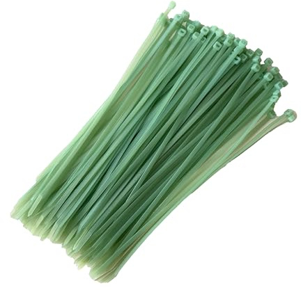 Boltza® Bridas resistentes a altas temperaturas, color verde claro, 4,8 mm x 300 mm (paquete de 100)
