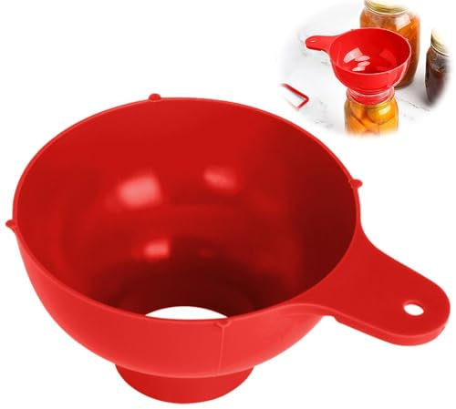 Embudo de plástico enlatado de boca ancha, embudos plegables con cuello largo, embudos de llenado de líquidos, herramientas de embudo de conservas para el hogar, utensilios de cocina