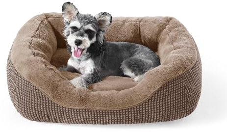 INVENHO Small Dog Bed Washable Orthopedic Calming Warming Durable Pet Bed with Anti-Slip Bottom