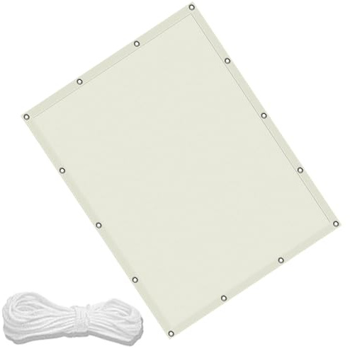 Telo di Ricambio per Ombrellone 440 x 790 cm Impermeabile Tenda a Vela Tenda in Poliestere Pes con Protezione Antivento e UV Ideali per Cortile Patio e Campeggio, Avorio