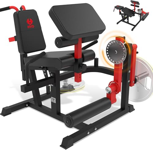 HVO Beinstrecker Beinbeuger Gerät Maschine: Beintrainer Bein trainingsgerät Muskelaufbau für zuhause Bizeps Preacher Curl Leg Curl Machine Extension Rot
