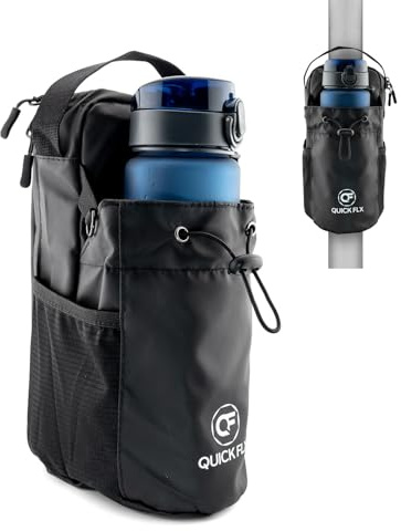 QUICKFLX Magnetische Sling Bag Sporttasche | Kompakte Gym Tasche mit Flaschenhalter & Magnet-Befestigung | wasserdichte Umhängetasche für Fußball Training & Fitness