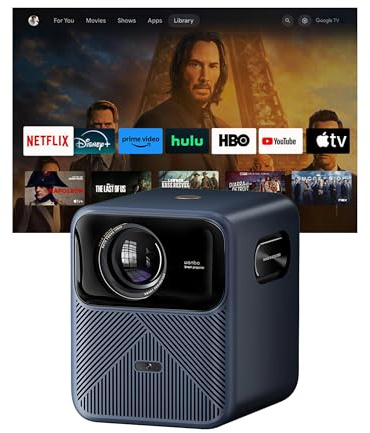 Wanbo Beamer Mozart 1 Pro LED 1200 ANSI-Lumen Integrierter Lautsprecher, Autofokus, mit Fernbedienung, WLAN (Mozart 1 Pro)