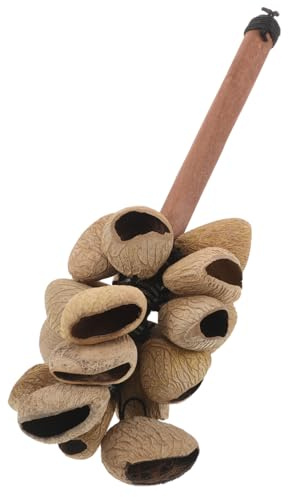 UPKOCH Wooden Handheld African Shaker Maracas Percussion Instrument With Natural Fruit Shell For And Adults Musical Shakers For Cultural Rhythm And Educational Music Performances