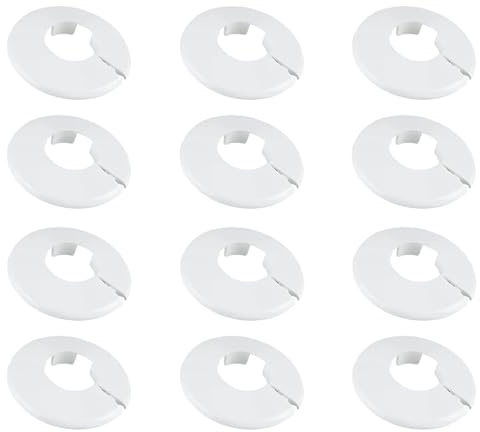 12 PCS Radiator Pipe Covers White,Water Pipe Cover Decoration Wall Pipe Cover,Easy Snap On Installation, Heat Resistant, Perfect for Radiator, Heating, Water, Gas, or Drain Pipes