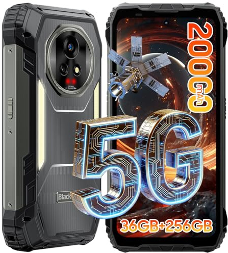 Blackview Xplore 2 Satellite 5G Rugged Smartphone, 20000mAh-Android 15 Telefono Indistruttibile, 36GB+256GB/2TB, 50MP+50MP+20MP Cellulare Robusto, 6.73''FHD 3.2K AMOLED, IP69K/NFC/GPS/Luce Campeggio