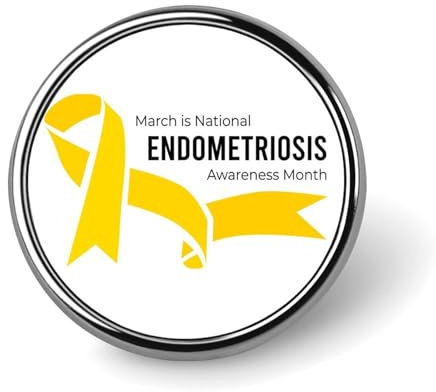 Anstecknadeln zum Monat der Aufklärung über Endometriose, Anstecknadel, runde Emaille-Knöpfe, Broschen, Pinbacks, Partydekorationen für Männer und Frauen