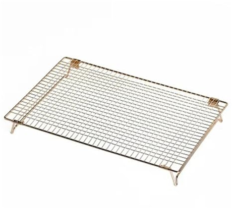 Grille De Cuisson Rectangulaire En Acier Inoxydable Or Rose Antiadhésive, Accessoire De Cuisine For Four, Biscuits, Gâteaux, Pain