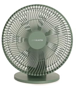 CREATE / AIR DUAL COMPACT/Ventilador de mesa y pared con batería recargable verde sage/Silencioso, 2 en 1, autonomía hasta 7 horas, 3 velocidades, 10W