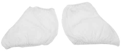 RORPOIR 1paio Copripattini per Pattini da Ghiaccio e Roller in Velluto Elasticizzato Bianco Protezione Antigraffio Unisex per Adulti Accessori Riutilizzabili per Pattinaggio Artistico