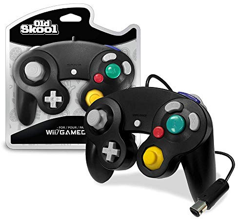 Old Skool Wired Nintendo Gamecube / Wii Compatible Controller (Black)