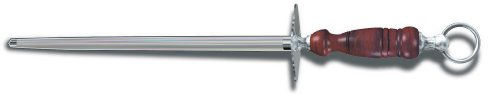 Victorinox Honing Steel 12-Inch Round Regular Cut, Dark Wood Handle