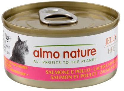 almo nature HFC Jelly kattfoder våt lax och kyckling 24-pack (24 x 70 g)