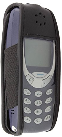 caseroxx Ledertasche mit Gürtelclip für Nokia 3310/3330 in schwarz – robuste Handy-Tasche mit Sichtfenster & Gürtelclip aus Echtleder, ideal für Beruf, Freizeit, Outdoor & sicheren Transport