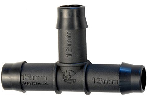 13mm Tee Barbed Connector for irrigation/Hydroponics Pipe/Tube Antelco, Pack of 10